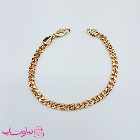 دستبند ژوپینگ کارتیه طلایی طول 19 سانت و عرض 5 میل کد 4991