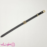 دستبند زنانه لووه Loewe چرم استیل رنگ مشکی کد 650