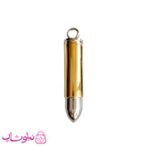 گردنبند پسرانه استیل طرح فشنگ طلایی کد 300