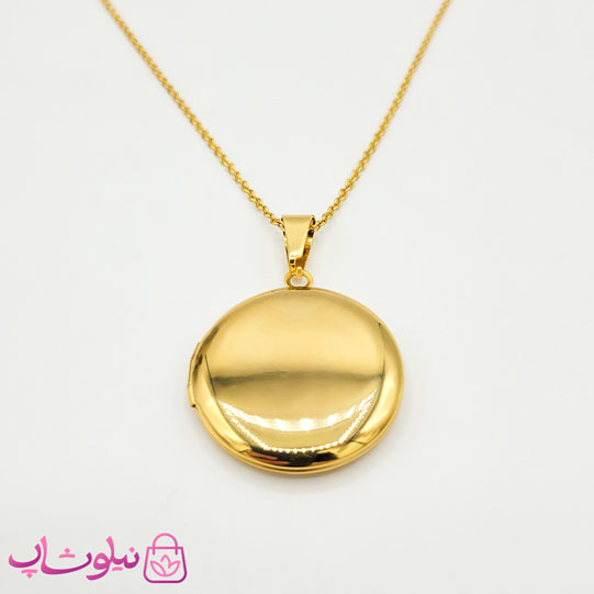 گردنبند لاکت دایره طلایی کد 210