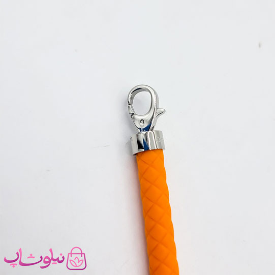 دستبند امگا رابر نارنجی قفل نقره ای مردانه زنانه کیفیت مستر کد 1100