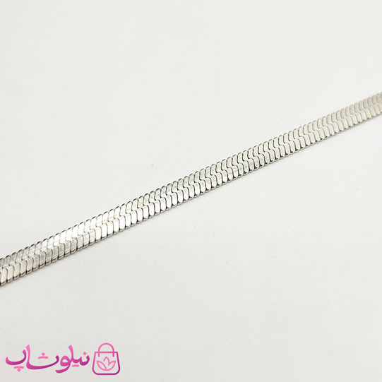 زنجیر مردانه هرینگبون مدل نقره ای استیل 60 سانت 4 میل کد 220