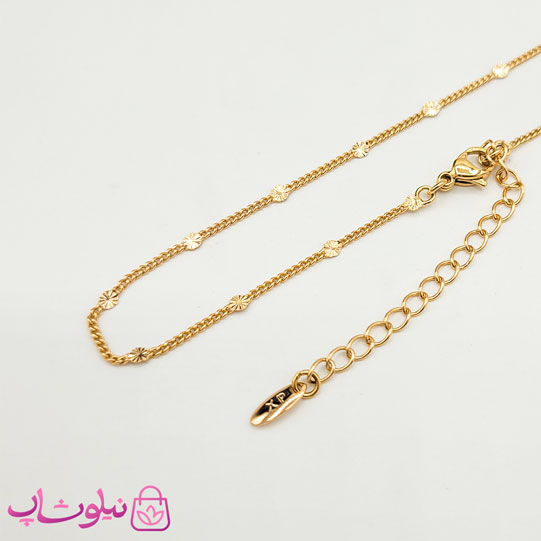 زنجیر زنانه ژوپینگ طلایی 45 سانت کد 2891