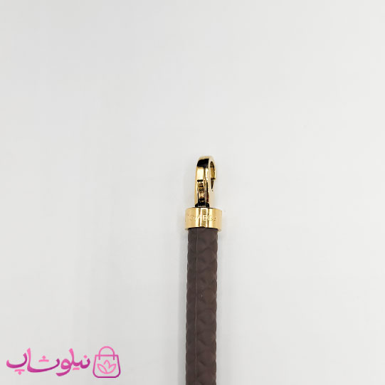 دستبند امگا رابر قهوه ای موکا با قفل طلایی سایز لارج کیفیت مستر کد 1100