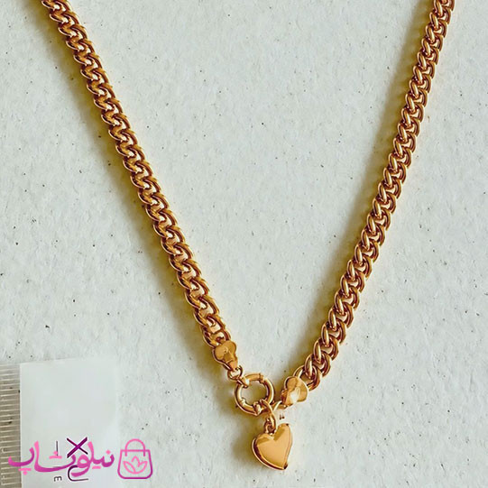 گردنبند زنانه ژوپینگ مدل کارتیه قلب طلایی کد 1300