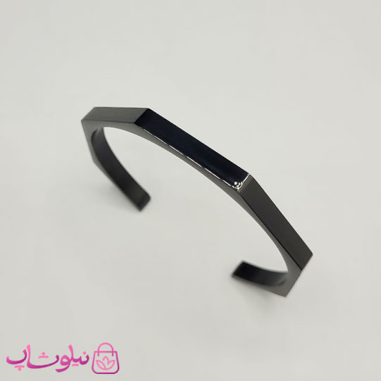 دستبند بنگل مردانه مدل سون مشکی رنگ کد 450