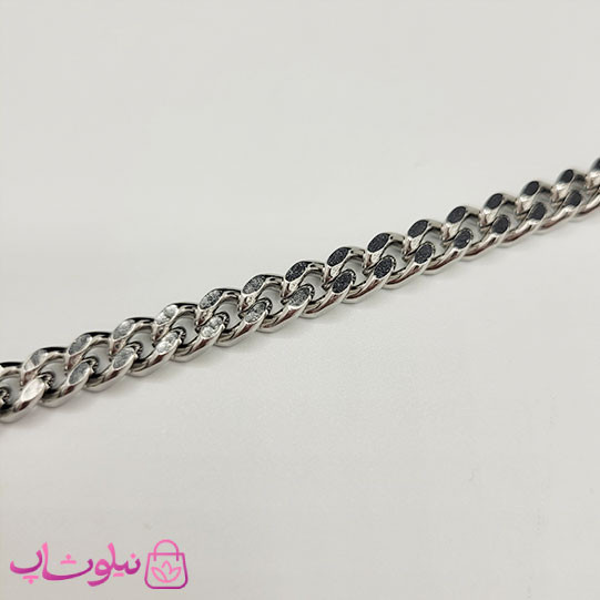گردنبند/ دستبند/ پابند زنانه مدل کارتیه استیل نقره ای رنگ