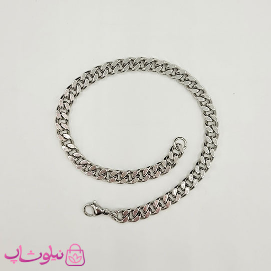 گردنبند/ دستبند/ پابند زنانه مدل کارتیه استیل نقره ای رنگ