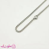 گردنبند دمبل ورزشی مدل نقره ای استیل (اندازه پلاک متوسط) کد 200