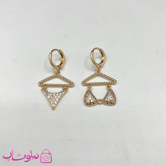 گوشواره زنانه ysx طرح فانتزی نگیندار کد 999