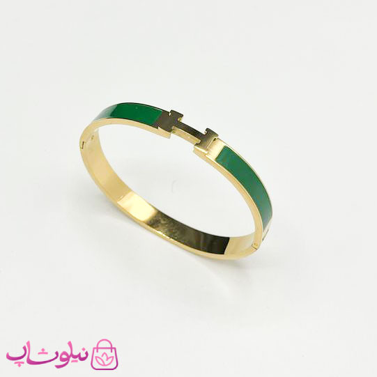 دستبند زنانه هرمس مدل ظریف رنگ سبز کد 2591
