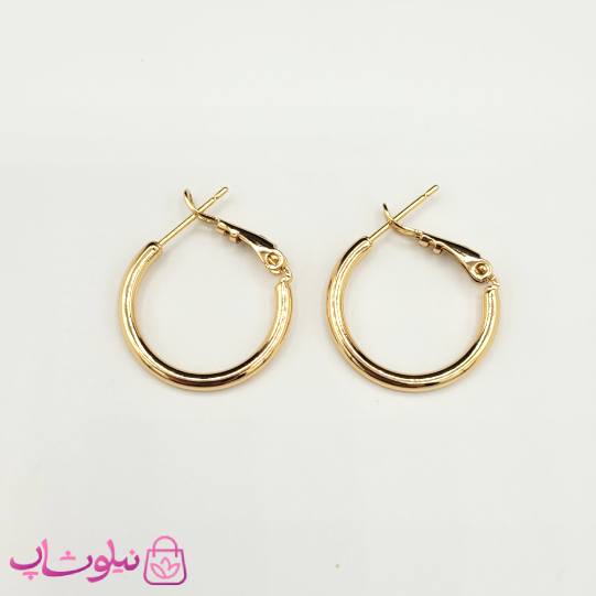 گوشواره حلقه ای دخترانه ژوپینگ ساده قطر 2 سانت کد 1059