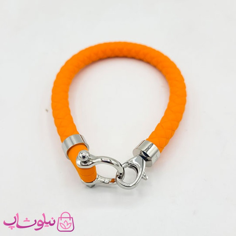 دستبند امگا رابر نارنجی مردانه زنانه کیفیت مستر - مدیوم M