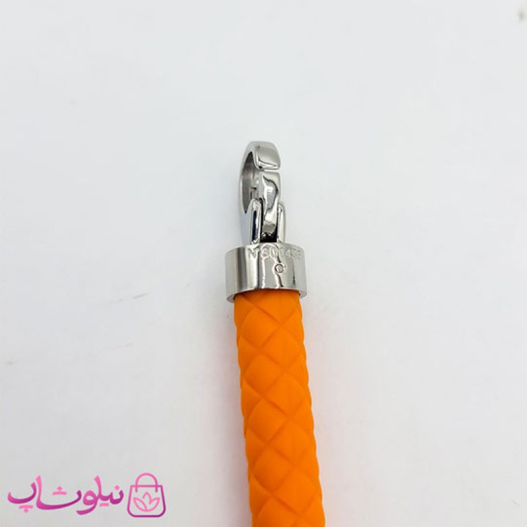 دستبند امگا رابر نارنجی مردانه زنانه کیفیت مستر - مدیوم M