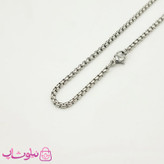 گردنبند کپسول عشق مشکی نقره ای کد 120