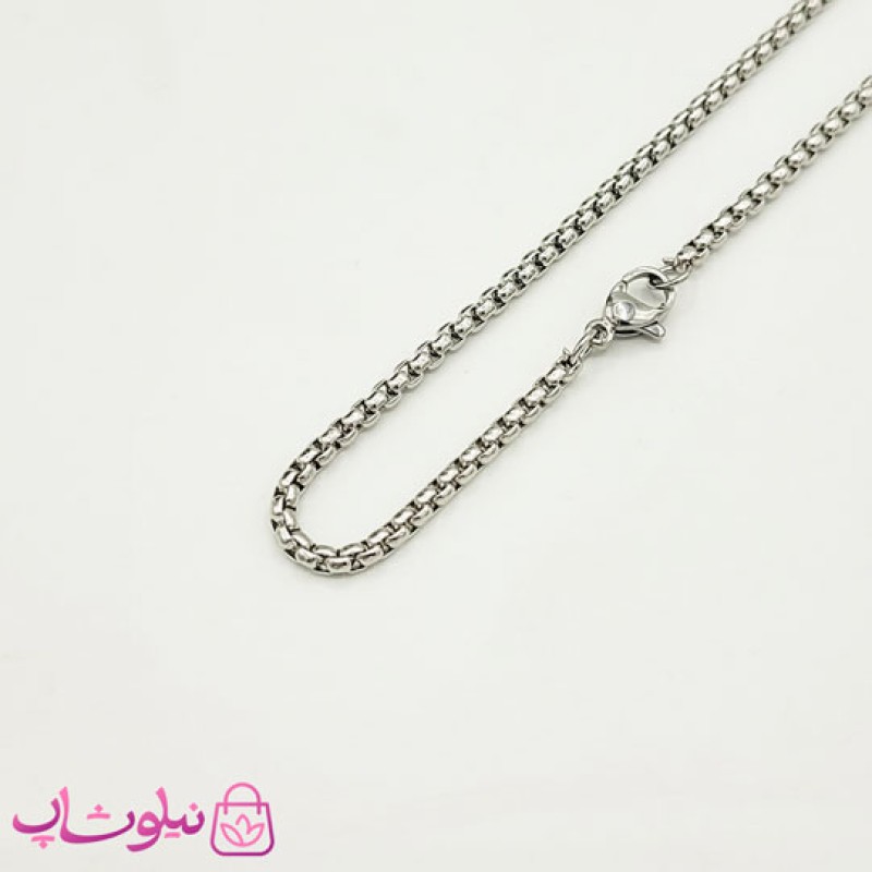 گردنبند پسرانه استیل طرح فشنگ طلایی کد 120