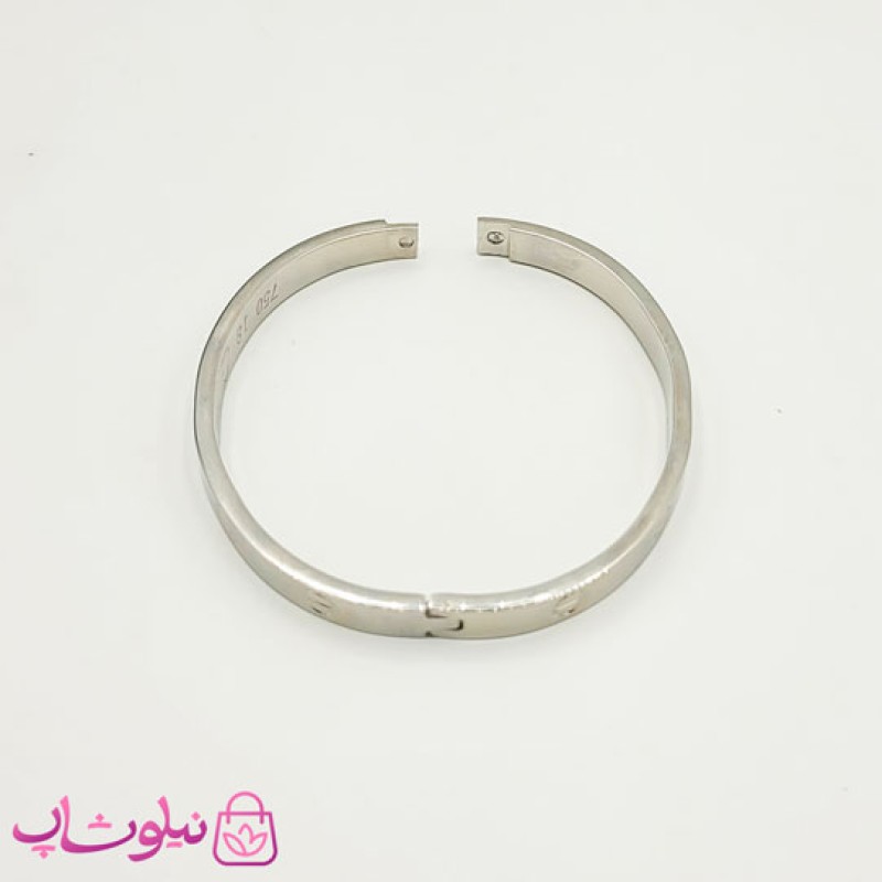 دستبند زنانه مدل کارتیه لاو نقره ای کد 999