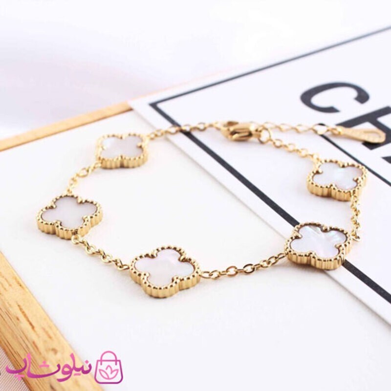 دستبند دخترانه مدل ونکلیف سفید