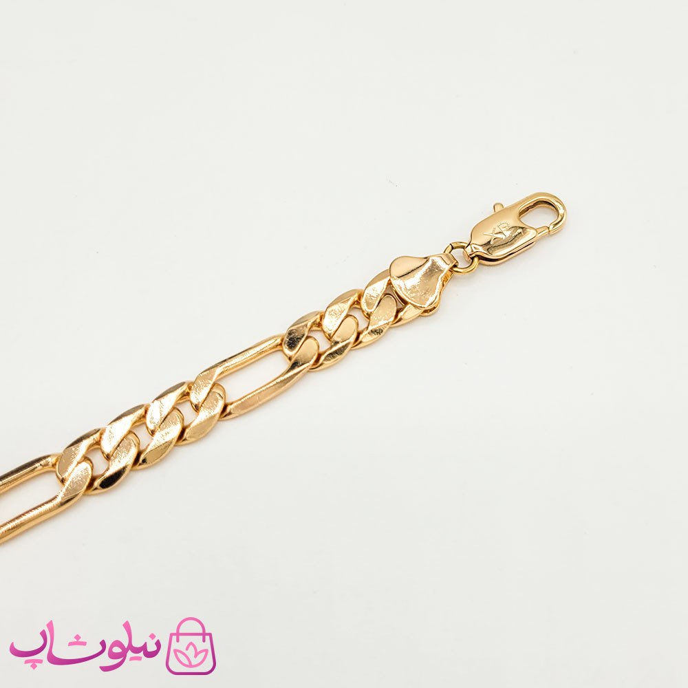 دستبند زنانه مردانه ژوپینگ طرح فیگارو طلایی کد 1991