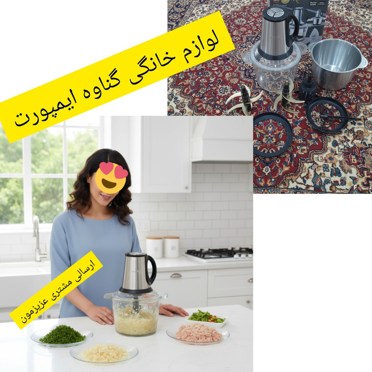 خردکن و غذاساز سیلورکرست موتور اصلی و پرقدرت،جهت پوره کردن گوشت،مرغ،حبوبات پخته شده،خرد کردن سبزی،پیاز،میوه و ........