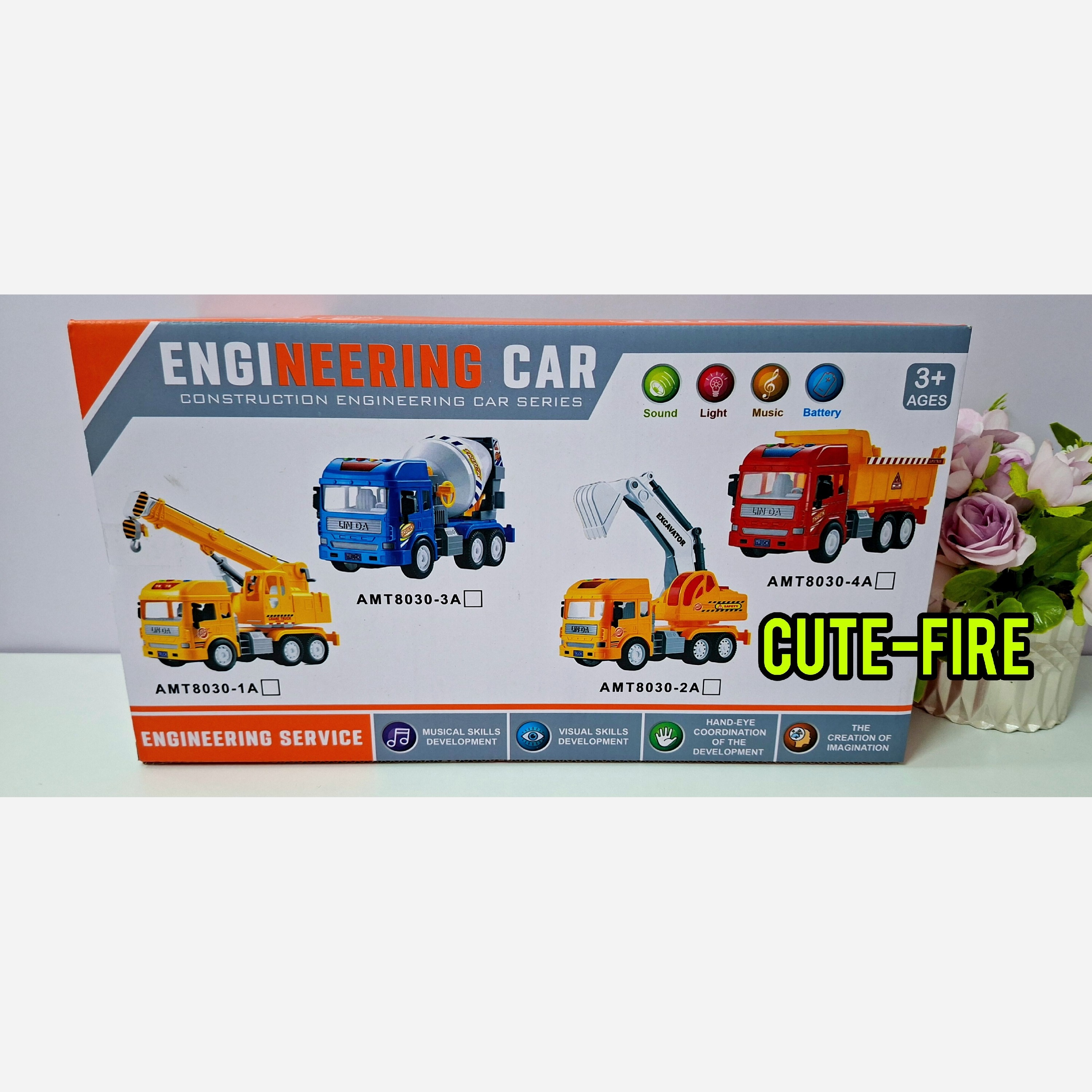 اسباب بازی کامیون خدمات شهری قدرتی باتری خور موزیکال ماشین قدرتی موزیکال