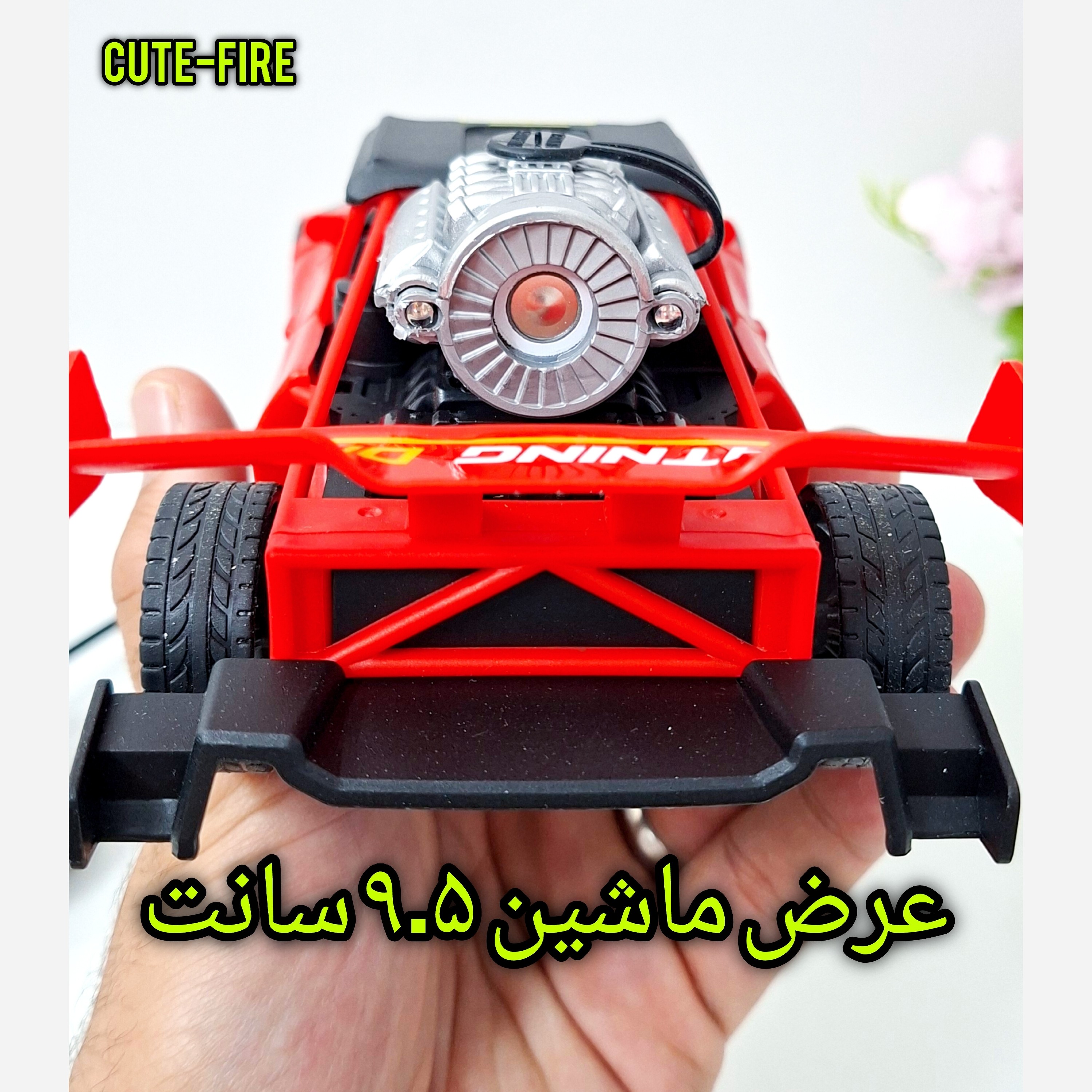 ماشین کنترلی 4 کانال دودزا چراغدار باتری خور طرح مسابقه ای(غیر شارژی) با کیفیت و پرقدرت و پر سرعت
