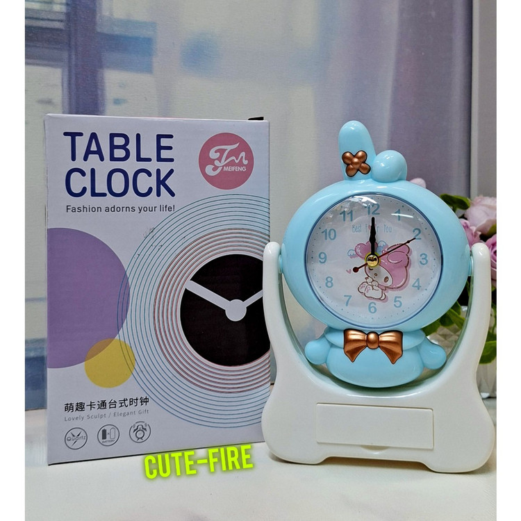 ساعت زنگ دار فانتزی متحرک مدل کرومی و ملودی کشو دار
