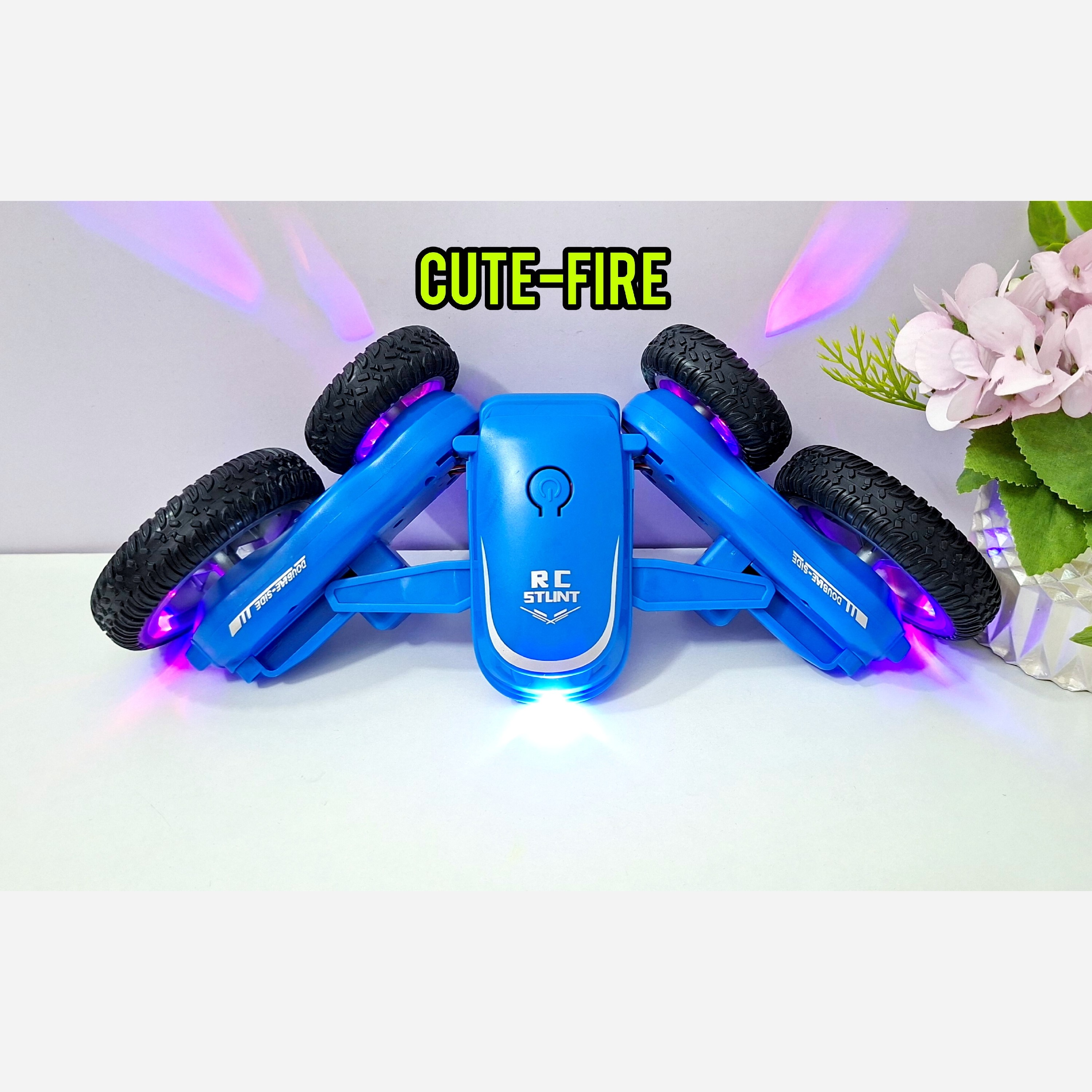 ماشین کنترلی دیوانه حرفه ای دو رو شارژی موزیکال چراغدار برد بالا