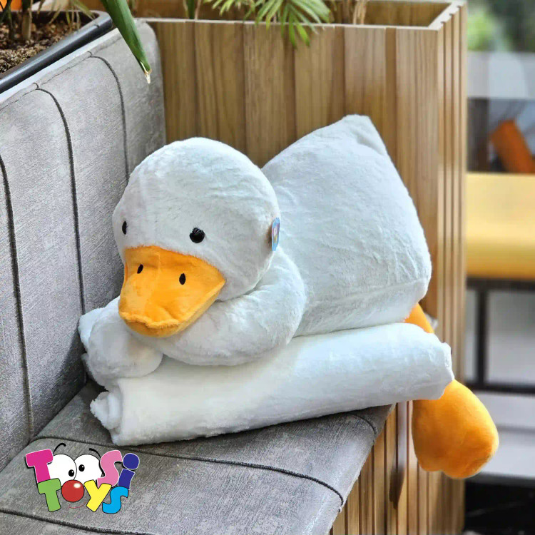 عروسک پتو بالشتی اردک خوابیده