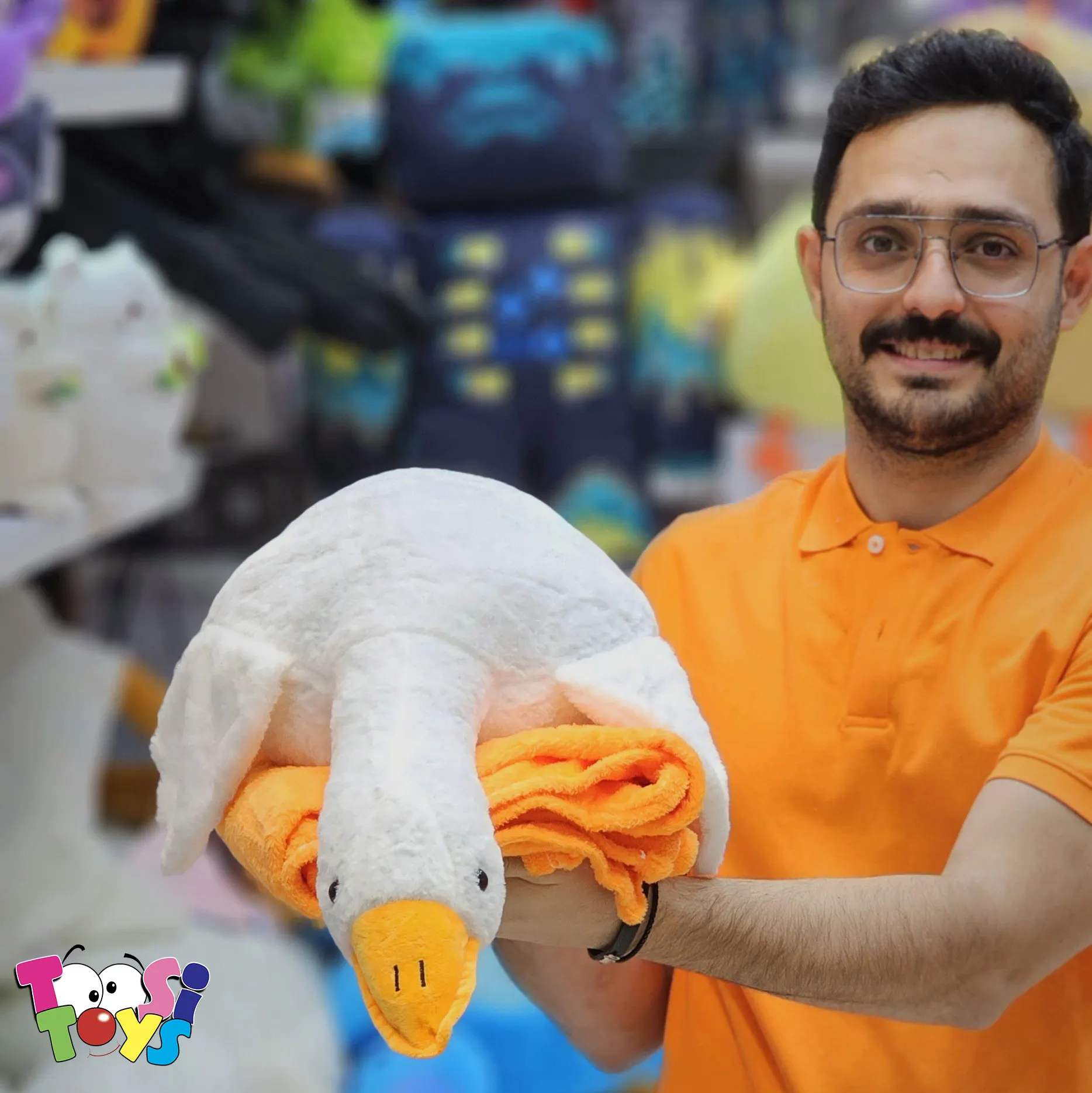 عروسک پتو بالشتی غاز خوابیده