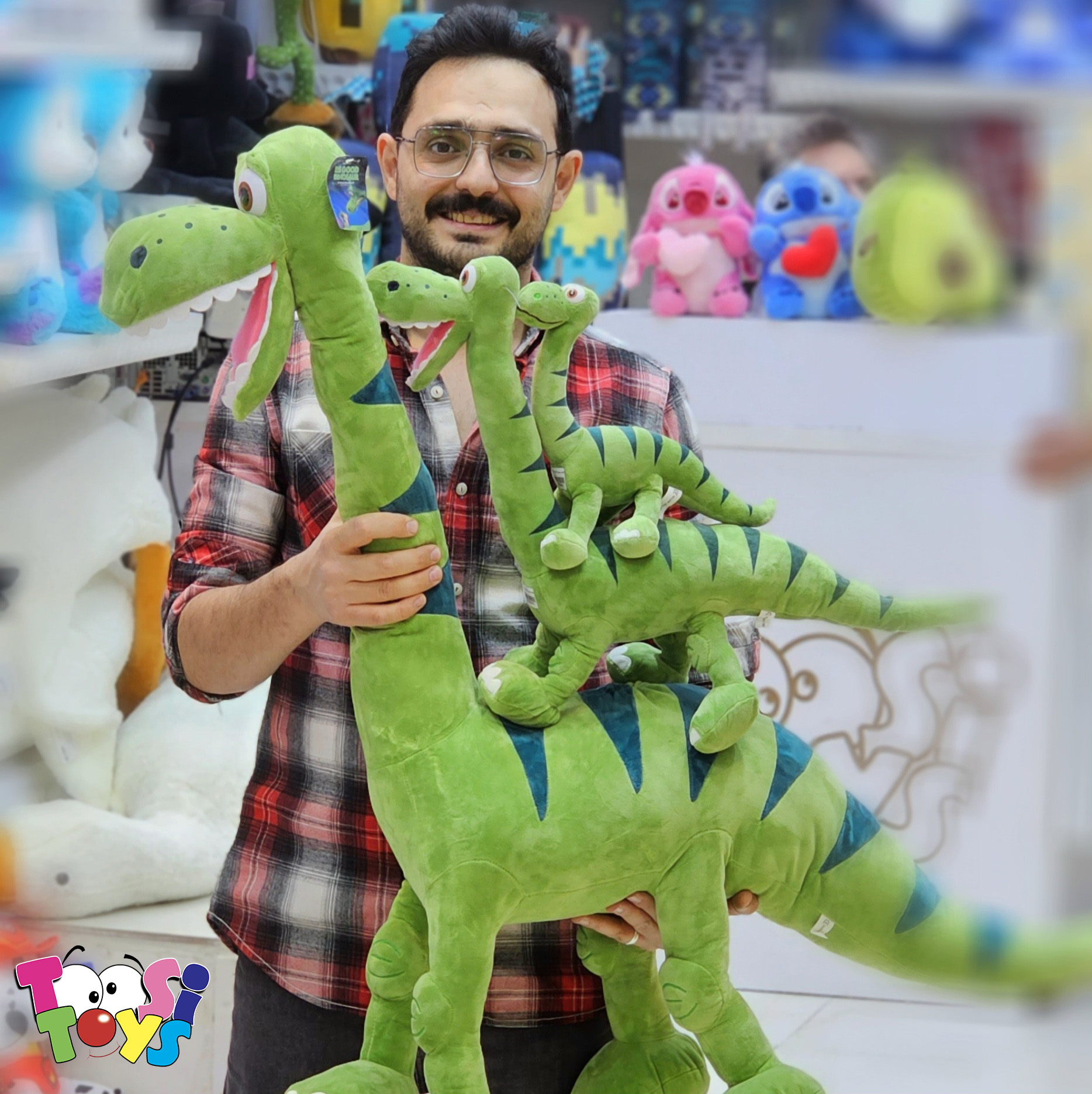 عروسک دایناسور مهربان