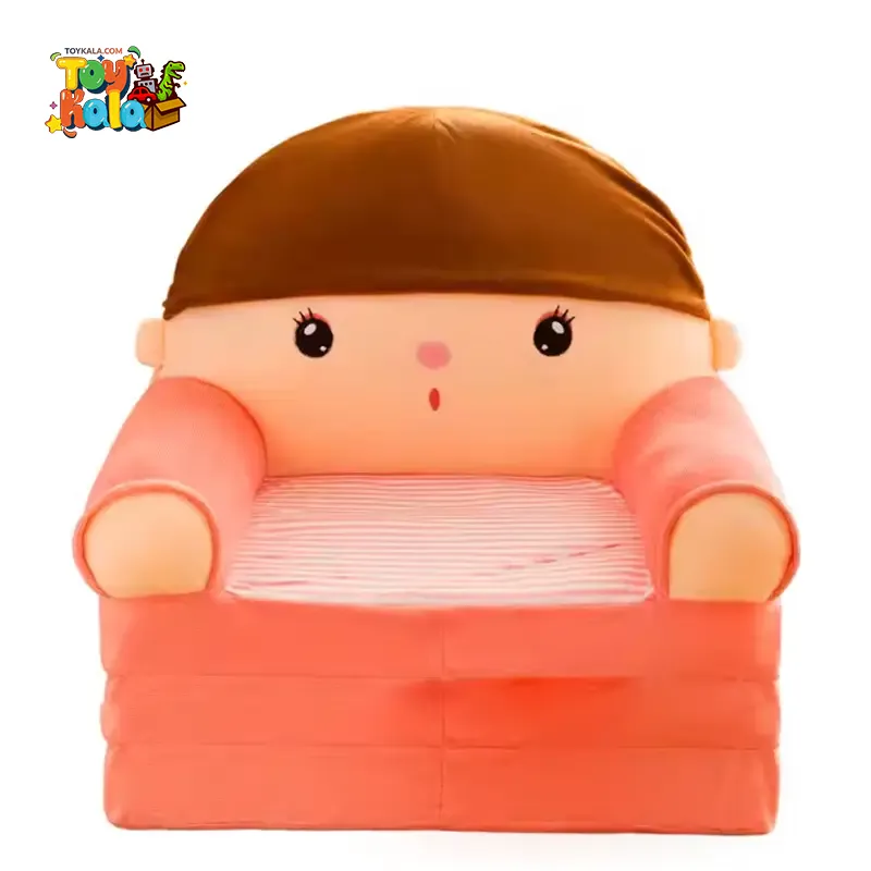 مبل تختخوابی کودک مدل میتو صورتی مخمل