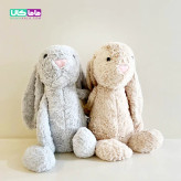 عروسک خرگوش جلی کت اورجینال کرم رنگ 55 سانتیمتری