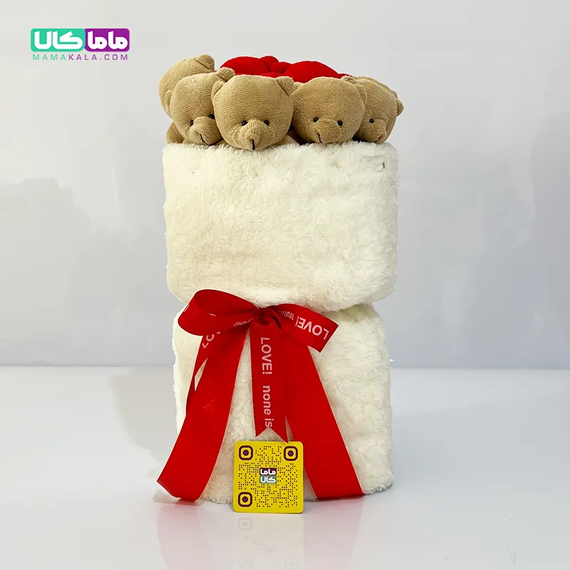 عروسک خرس تدی مدل دسته گل بوکت تدی 03