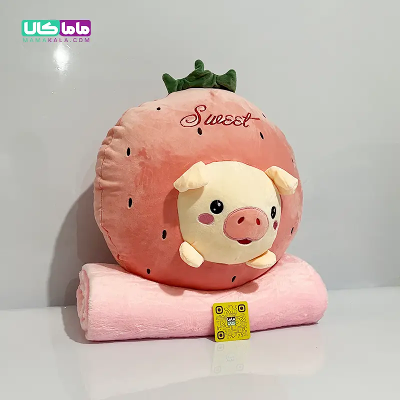 عروسک میوه دراگون بالشتی پتودار مدل خوک 50 سانتیمتر