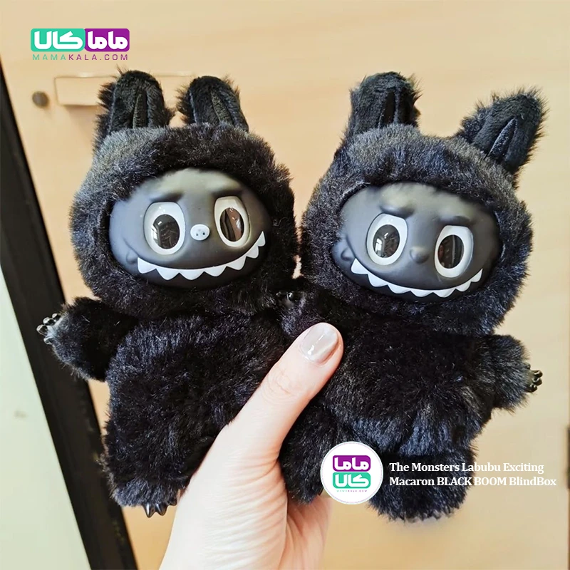 عروسک لبوبو مشکی ماکارون Black Labubu پاپ مارت اصل