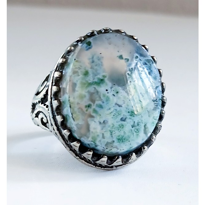 انگشتر عقیق شجر بهاری ناب