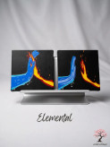 تابلو نقاشی بوم انیمیشن المنتال (Elemental) - طرح آب و آتش وید و امبر