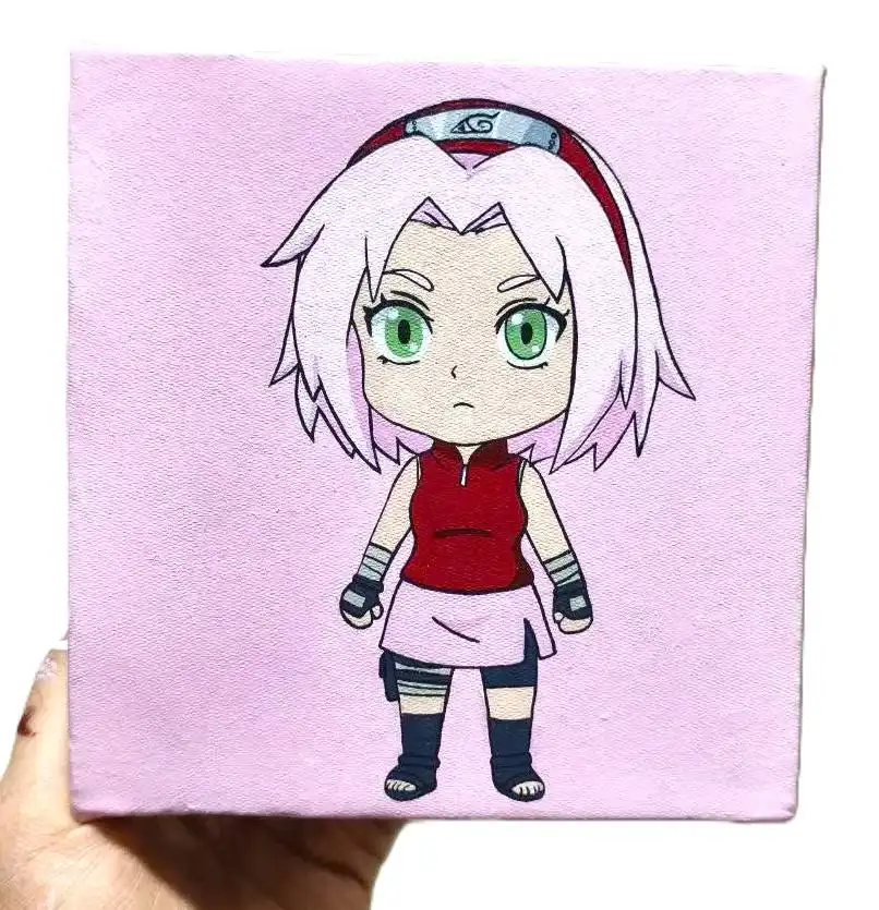 تابلو نقاشی بوم ساکورا هارونو (Sakura) | انیمه ناروتو (Naruto)