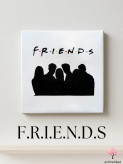 تابلو نقاشی بوم سریال فرندز (Friends) طرح مینیمال سیلوئت شخصیتها