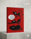 تابلو نقاشی بوم لوسی | انیمیشن طلسمشدگان با دیالوگ I’m Not a Cat