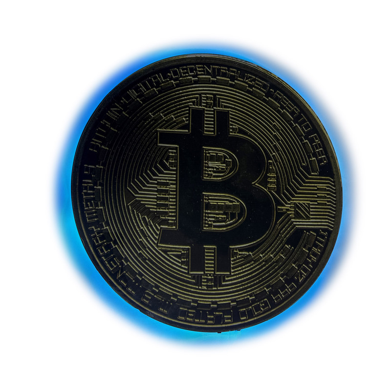 چراغ دیواری مدل ارز دیجیتال طرح بیت کوین