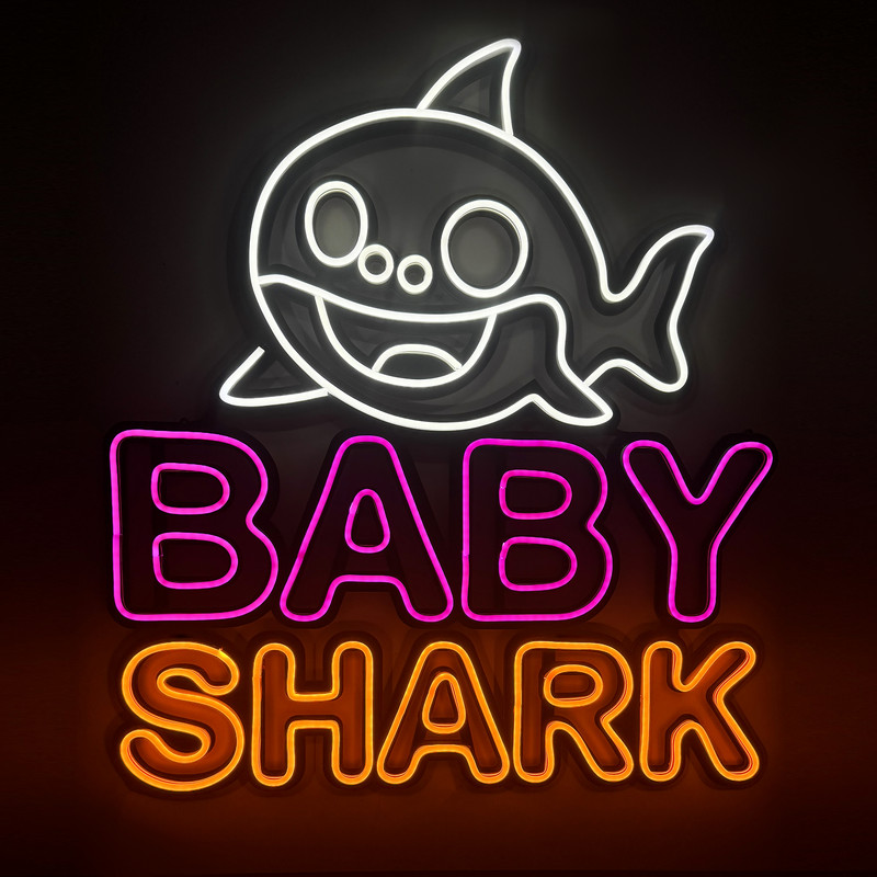 چراغ نئونی مدل baby shark