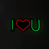 چراغ نئونی مدل i love u