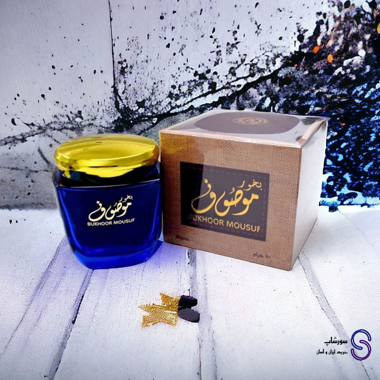 عود بخور موصوف MOUSUF برند ارض الزعفران 80 گرمی