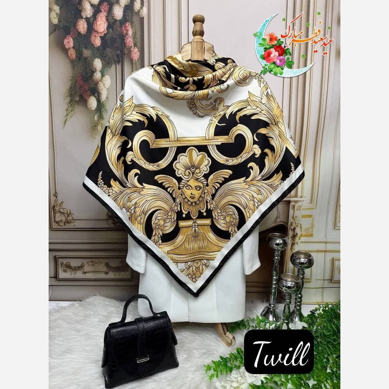 روسری ابریشمی مجلسی. ورق بزنید