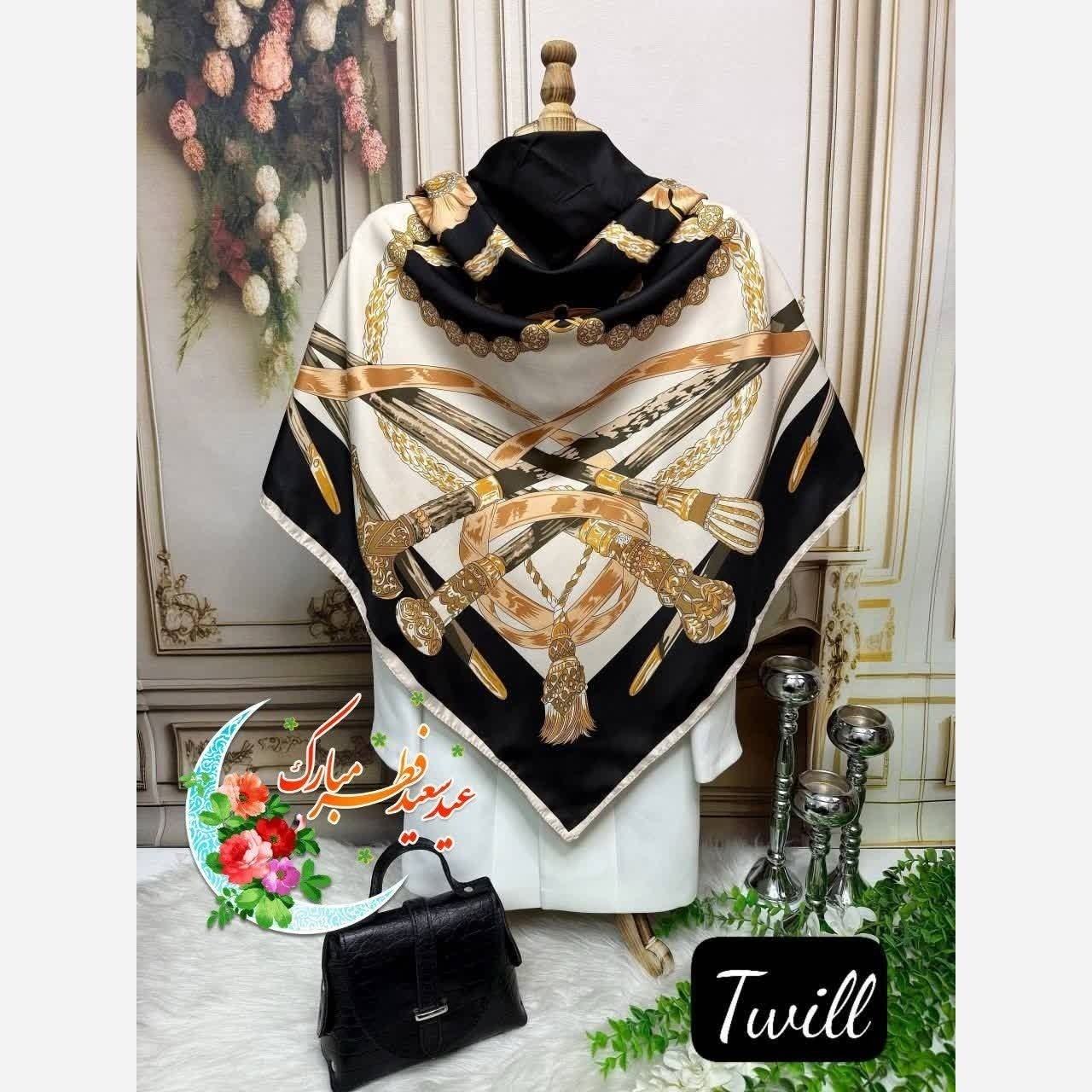 روسری ابریشمی مجلسی. ورق بزنید