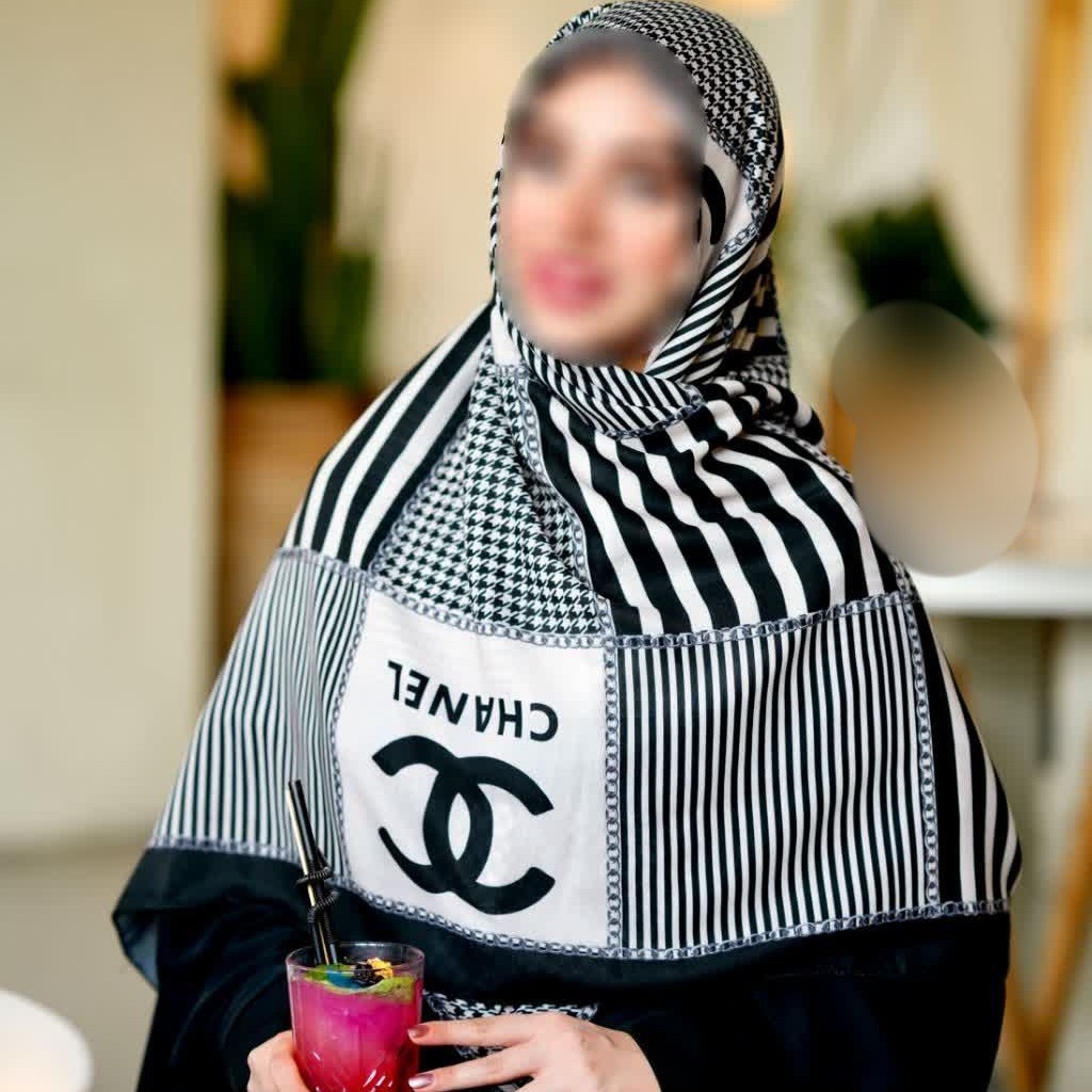 روسری مشکی ترکیبی