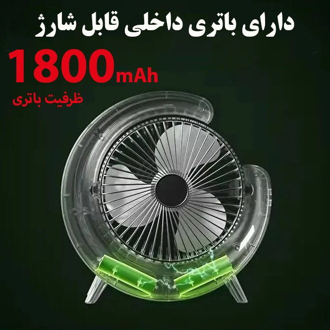 پنکه رومیزی مدل چراغ دار Colorful