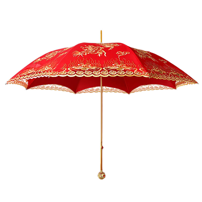 چتر 8 پره مدل پولکدار طرح Chinese Dragon قطر 95 سانتی‌متر